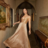 ROSE PLEATED MAXI DRESS