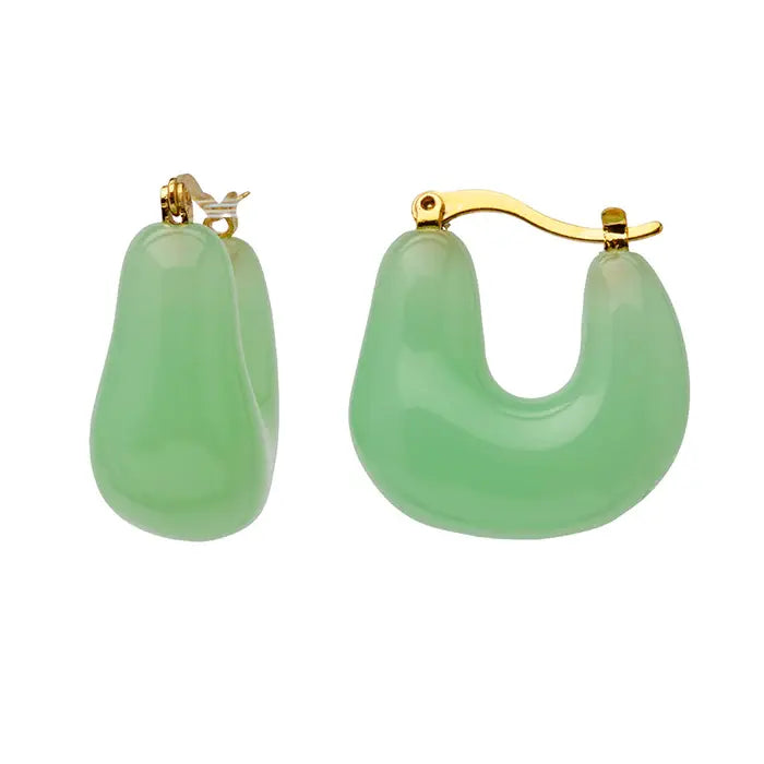 AQUA RESIN EARRING