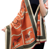 REVERSIBLE WRAP EQUESTRIAN ORANGE