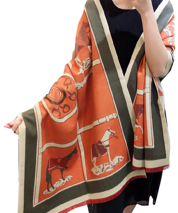 REVERSIBLE WRAP EQUESTRIAN ORANGE