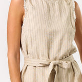 FRINGE HEM MINI DRESS W/BELT