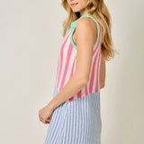 TERRY CLOTH STRIPE DRESS