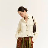 Funnel Neck Crop Cardigan