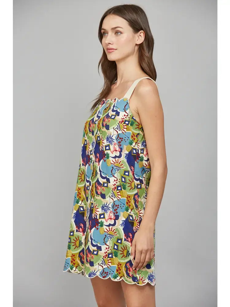 LOBSTER PRINT MINI DRESS