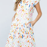 ABSTRACT PRINT MAXI DRESS