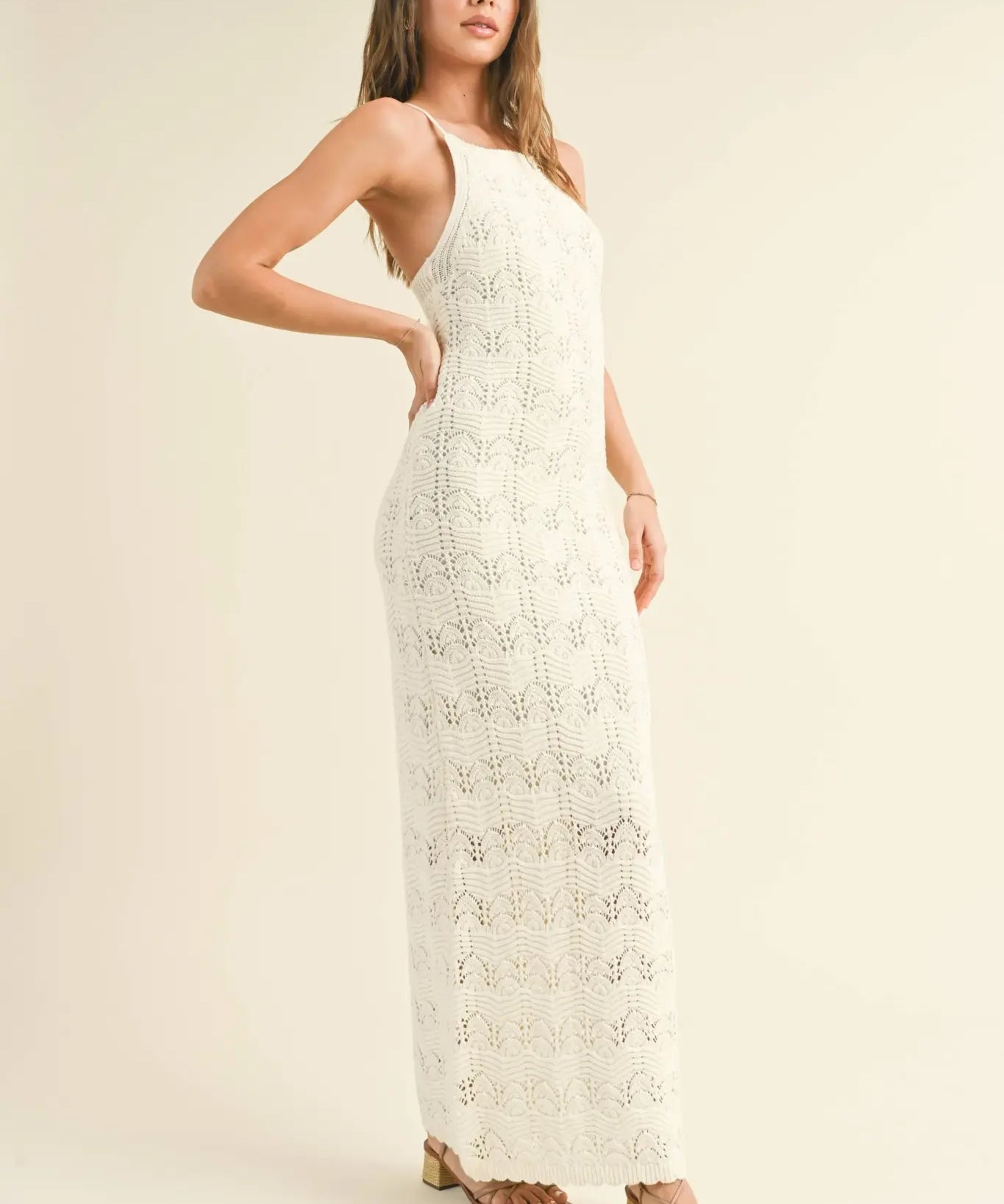 CROCHET KNITTED LONG DRESS