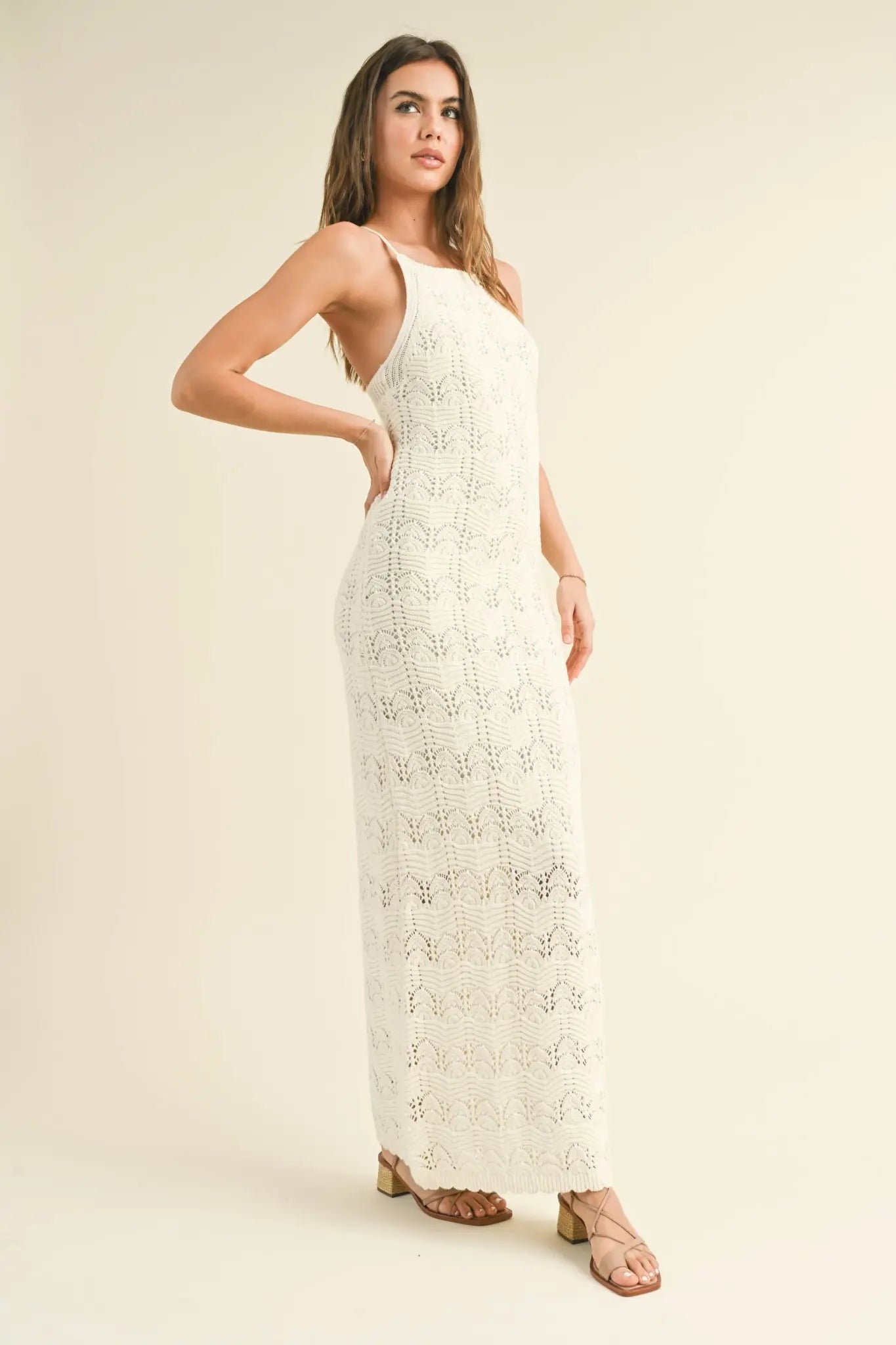 CROCHET KNITTED LONG DRESS