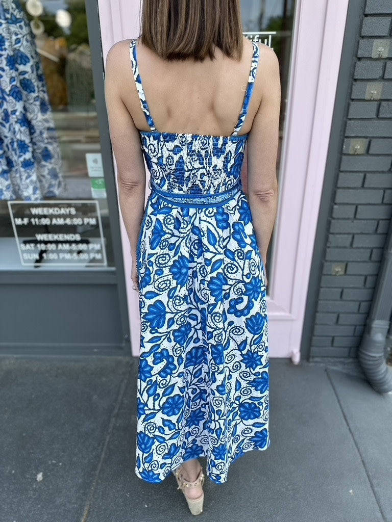 THIN ADJ STRAP BODICE W/SELF TIE MIDI