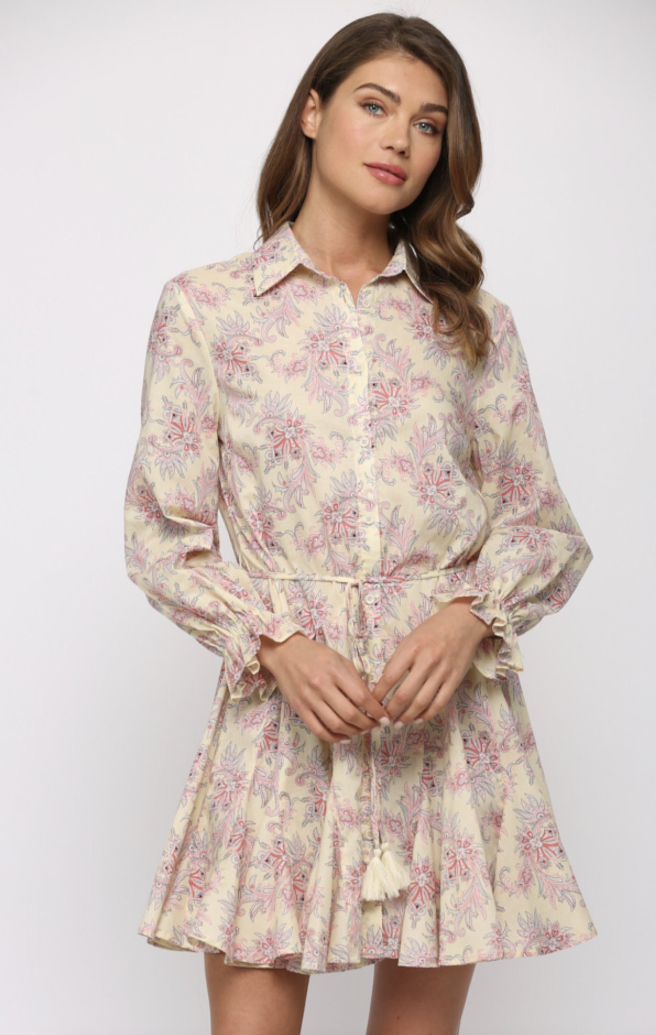 FLARE SKIRT SHIRT DRESS