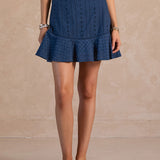 EYELET EMBROIDERED SKIRT