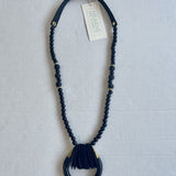 ASHLEY BLK FRINGE NECKLACE