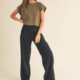 Round Neck Tee Olive