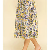 FLORAL PRINT A LINE SKIRT