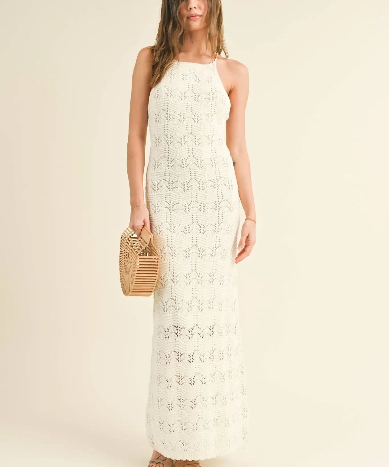 CROCHET KNITTED LONG DRESS