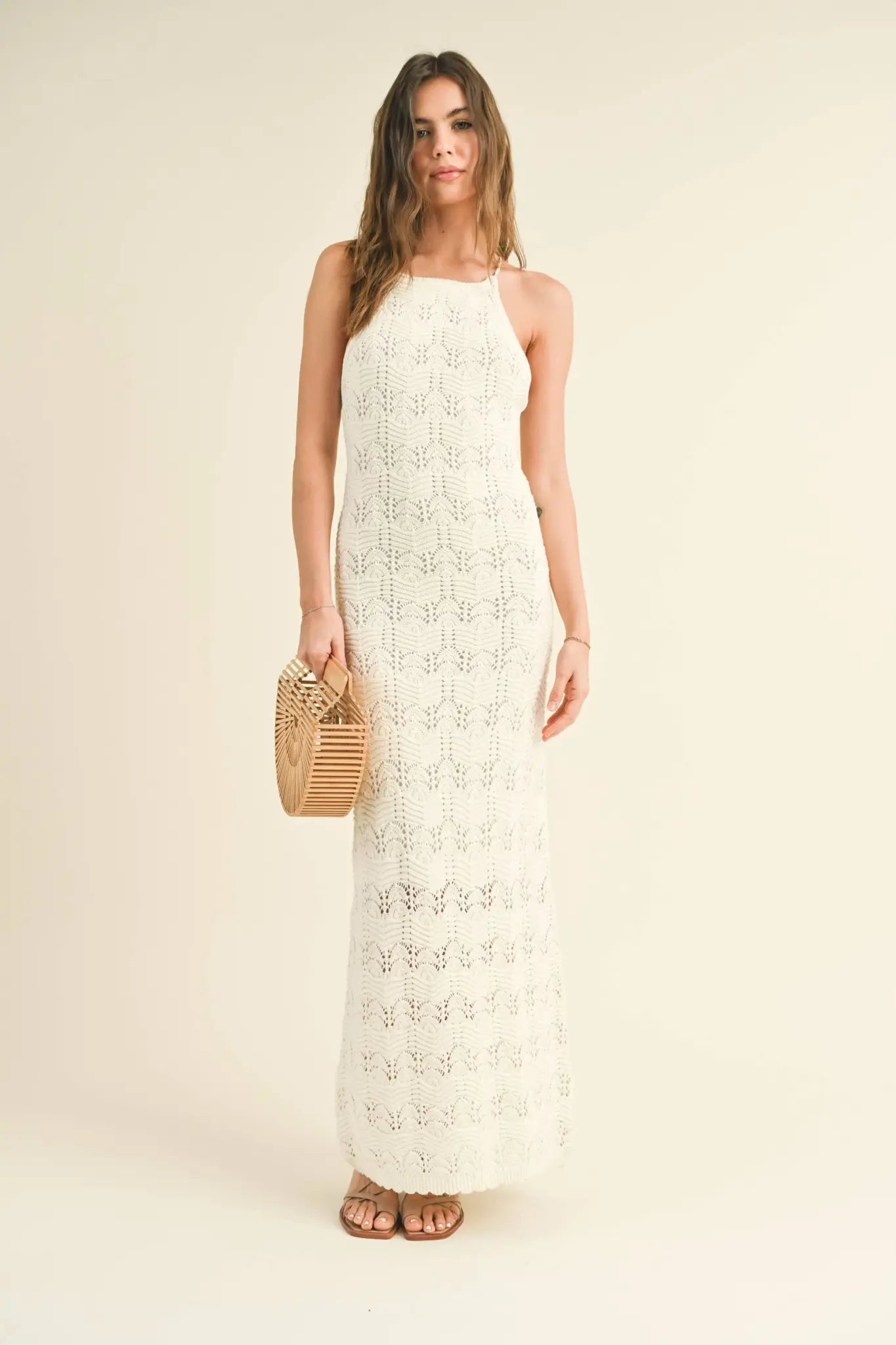 CROCHET KNITTED LONG DRESS