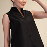 V-NECK SLEEVELESS SWING TOP