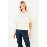 ZOE DENIM CREW NECK TOP