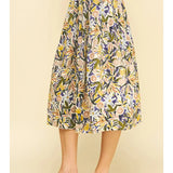 FLORAL PRINT A LINE SKIRT