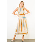 STRIPE MIDI DRESS