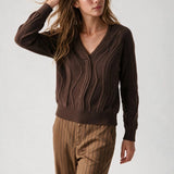 Texture Knit Wave Sweater