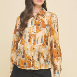 FRENCH SCENIC PRINT TOP (additional colors)