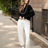 1/4 Zip Stitched Sweater