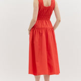 ZIPPER FRONT MIDI DRESS