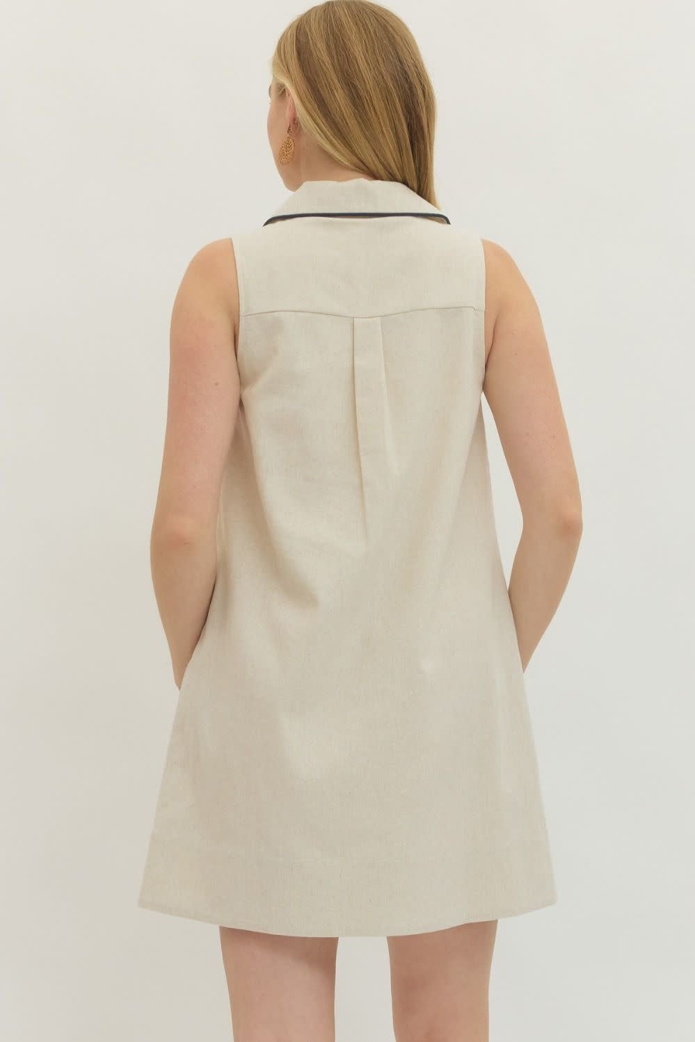 LINEN MINI W/PIPING DETAIL