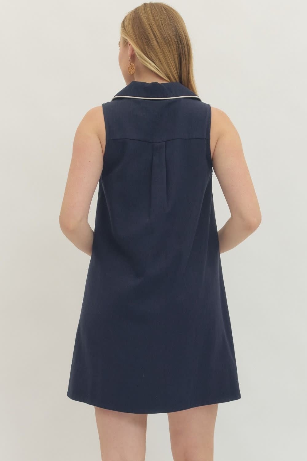 LINEN MINI W/PIPING DETAIL
