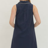 LINEN MINI W/PIPING DETAIL