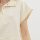 ATHLEISURE SCALLOP TOP