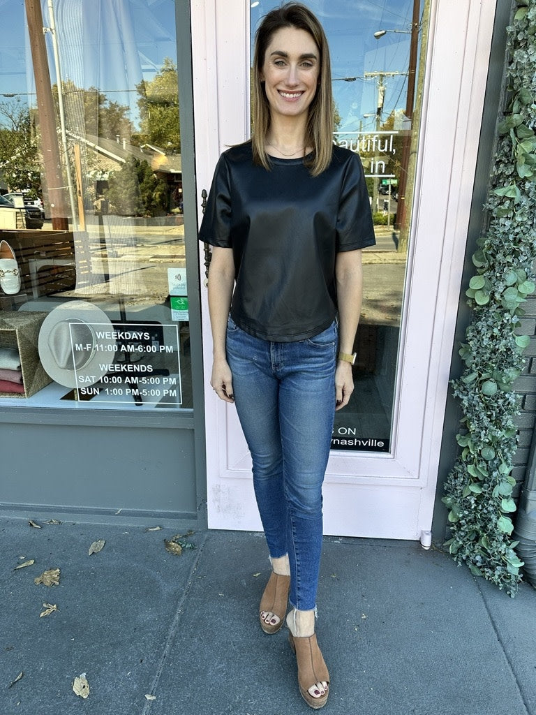 SSLV LEATHER TOP