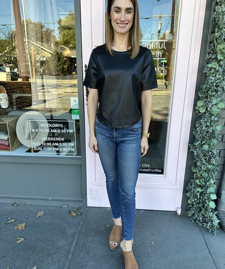 SSLV LEATHER TOP