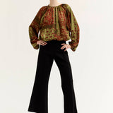 Pritned Voluminous Top
