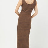 Brown Frayed Dress
