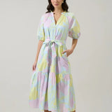 ALEXIA FLORAL TIERED MIDI DRESS