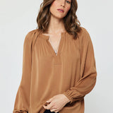 Tonal Stripe Long Sleeve Blouse