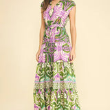 BOHEMIAN PATTERN SLVLESS MAXI
