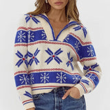 THE VALERIE COLLARD RIBBED KNIT SWEATER