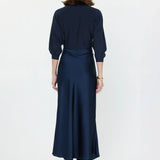 3/4 SLV MIXED MEDIA DRESS