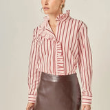 LILY STRIPE RUFFLE BLOUSE