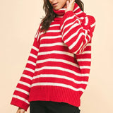 STRIPE TURTLE NECK SWEATER