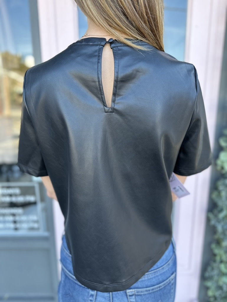 SSLV LEATHER TOP