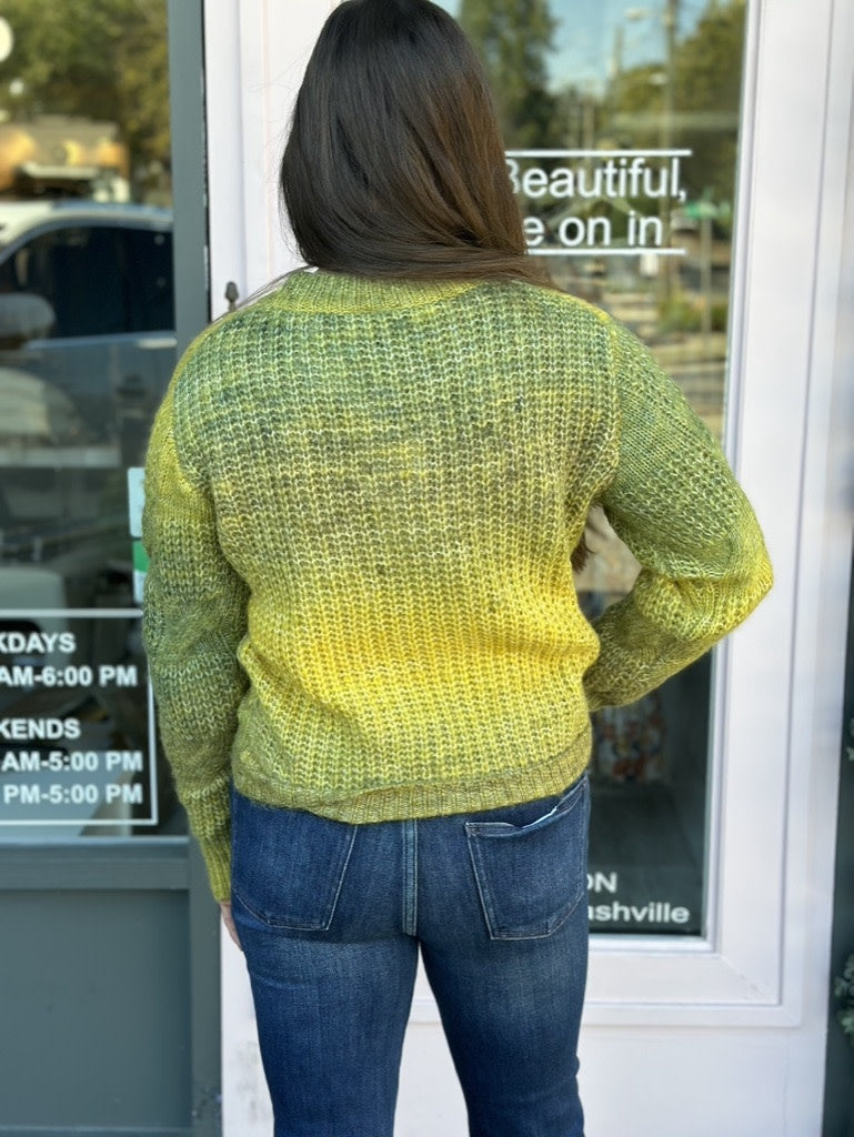 TIE DYE SCOOP NECK SWEATER