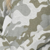 CAMO WAFFLE KNIT SWEATER