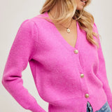 BUTTON DOWN VNECK CARDIGAN