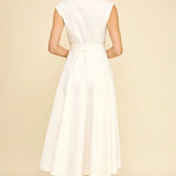 SLVLESS BUTTON DOWN DRESS