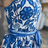 THIN ADJ STRAP BODICE W/SELF TIE MIDI