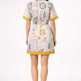TROPICAL FRUIT PRINT MINI DRESS