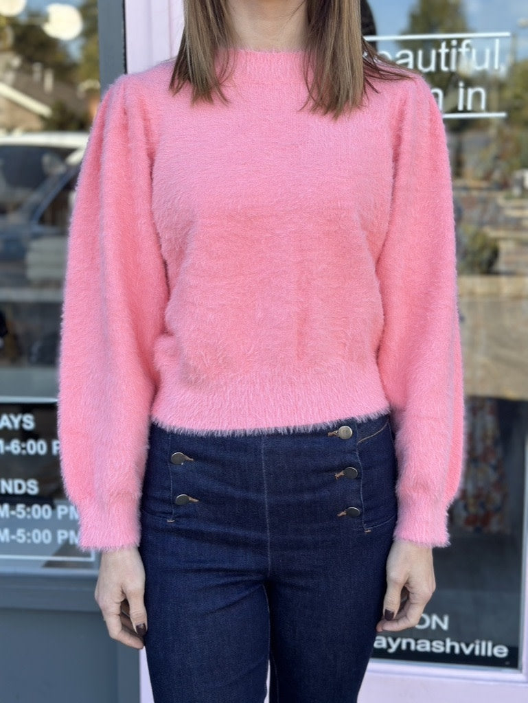 CREWNECK BUBBLE SLEEVE SWEATER